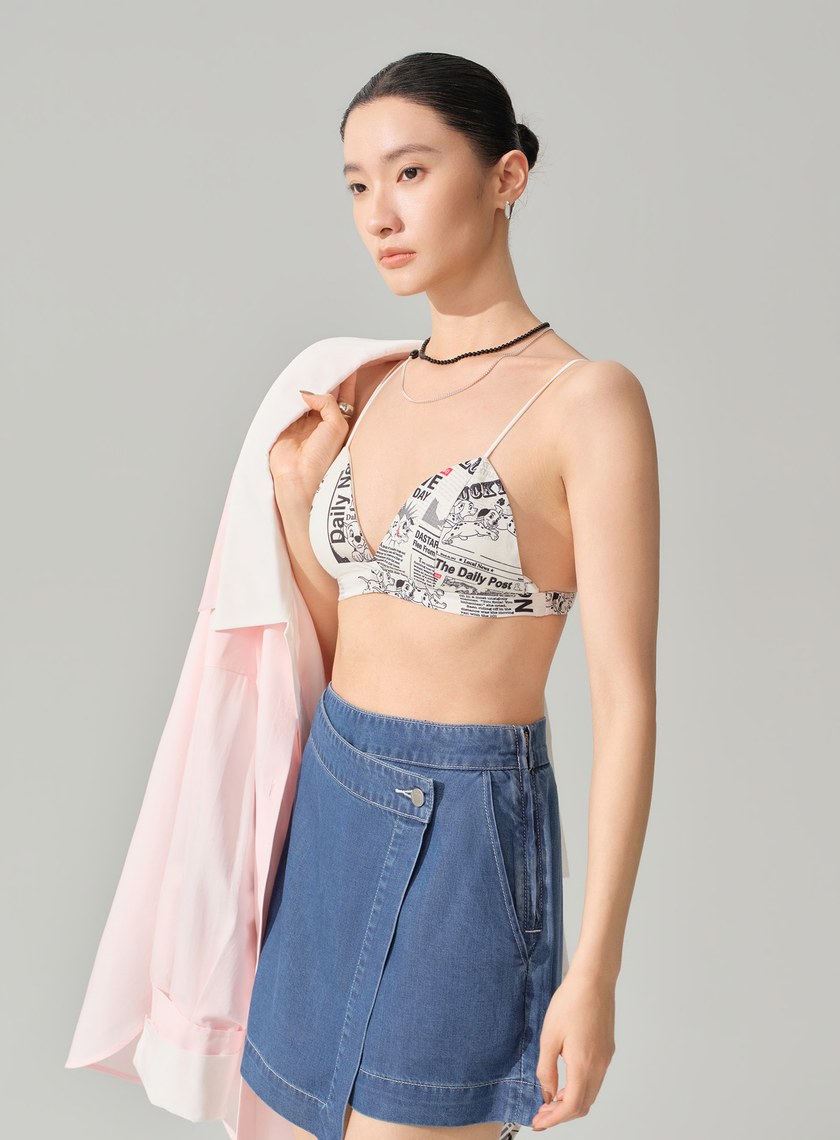 DISNEY｜報紙印花三角內衣