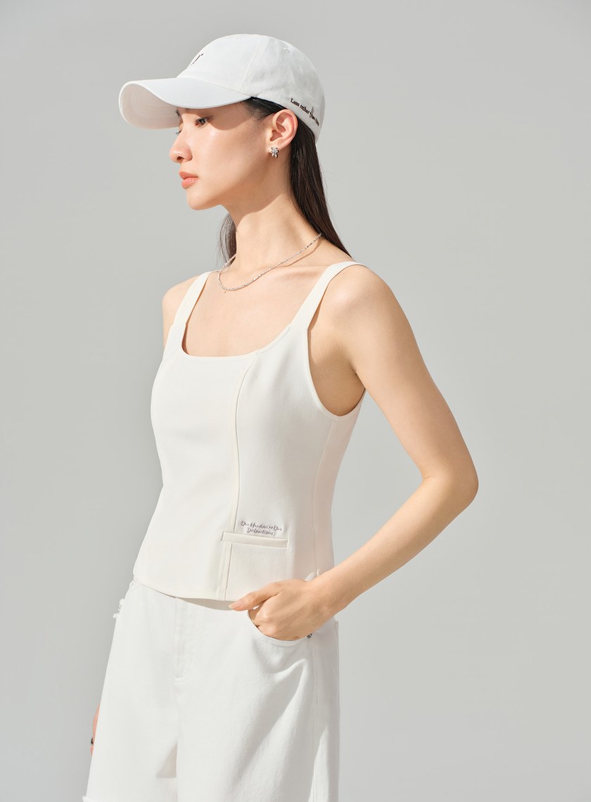 DISNEY｜刺繡短版BRA背心