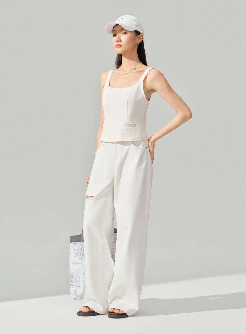 DISNEY｜刺繡短版BRA背心