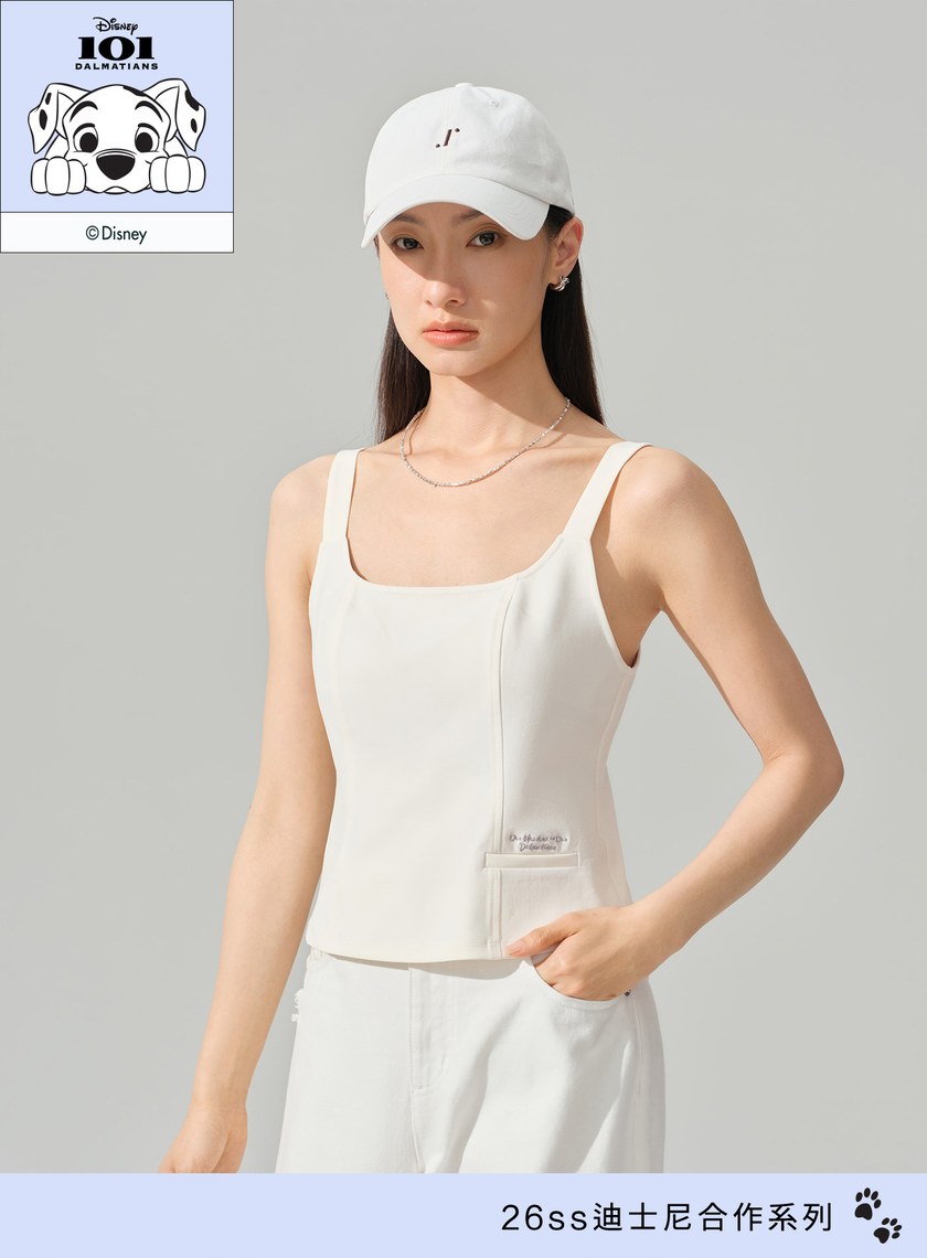 DISNEY｜刺繡短版BRA背心