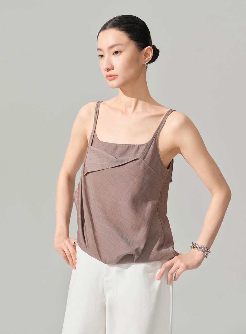 垂墜感雙層假兩件Bra背心