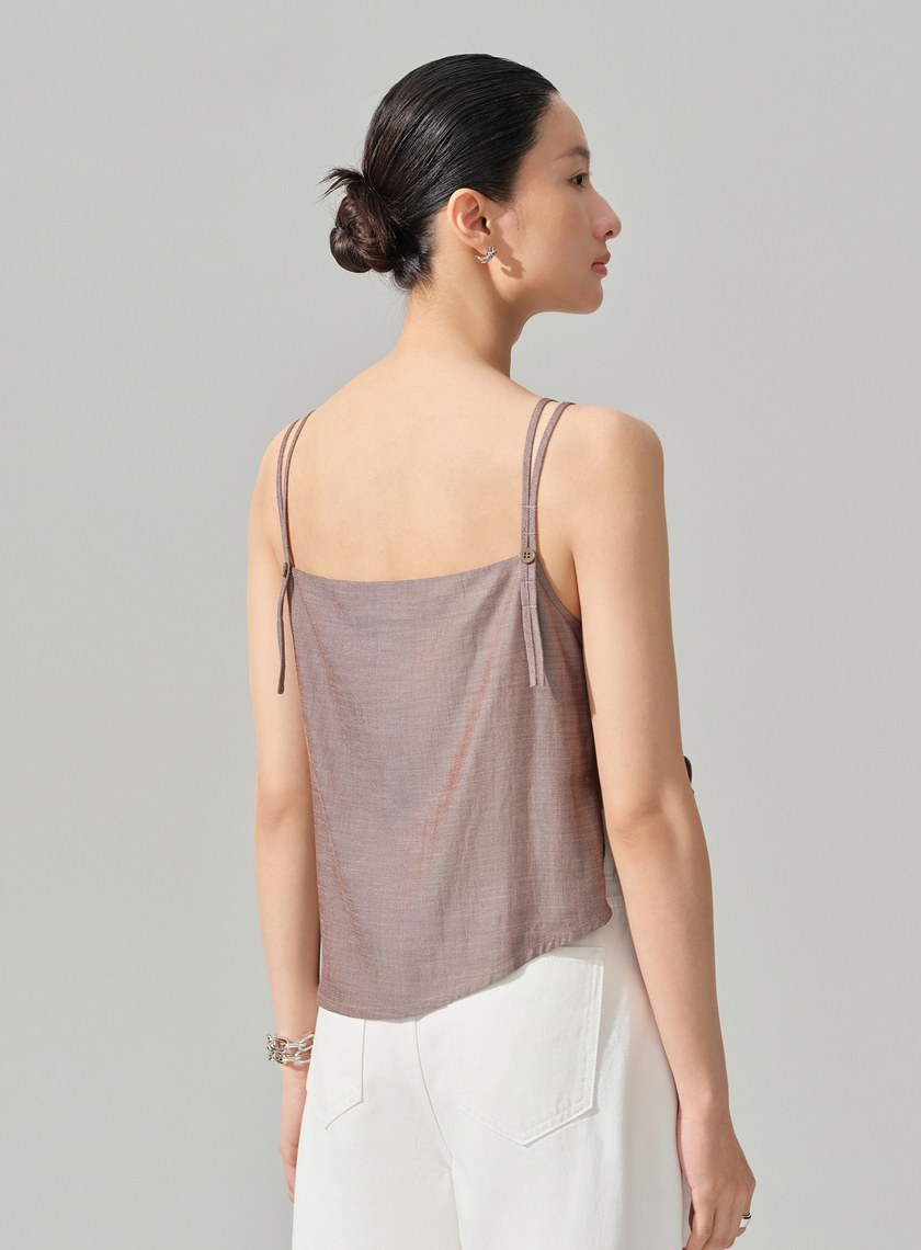 垂墜感雙層假兩件Bra背心