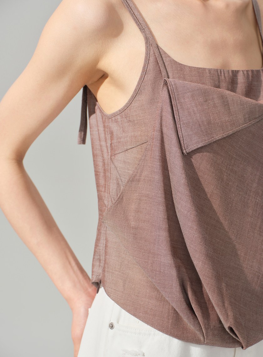 垂墜感雙層假兩件Bra背心