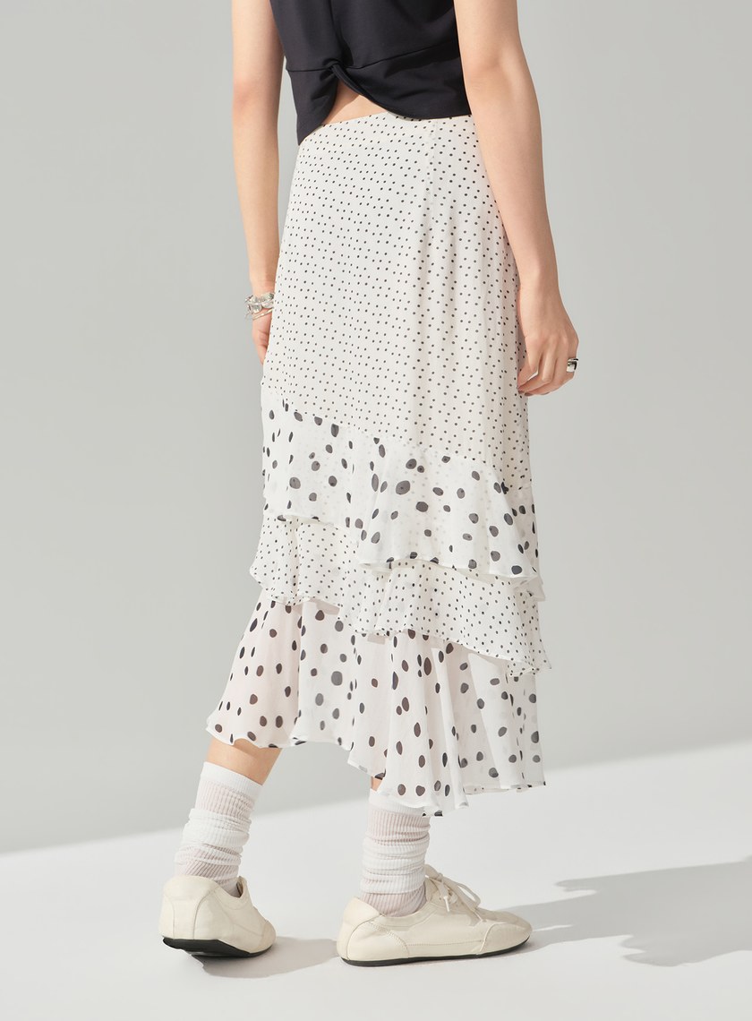 DISNEY｜波點不對稱蛋糕裙