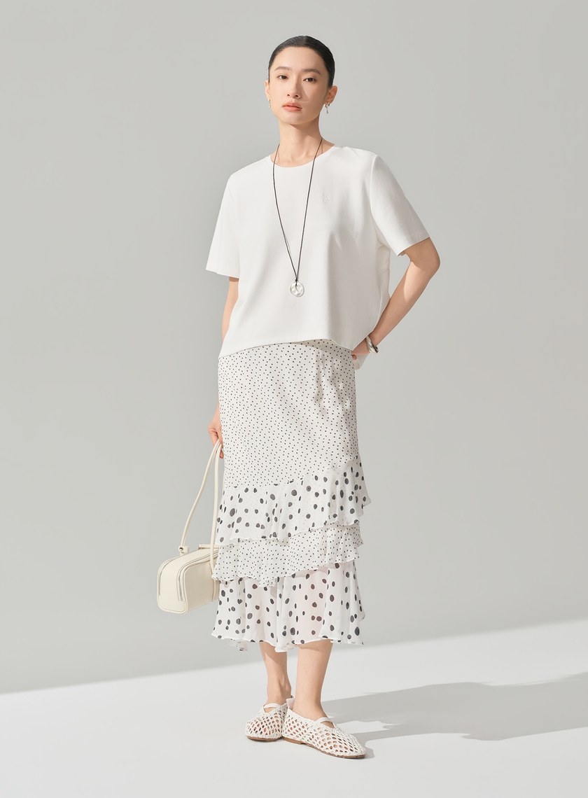 DISNEY｜波點不對稱蛋糕裙