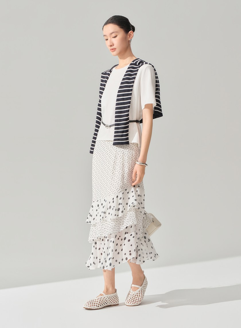 DISNEY｜波點不對稱蛋糕裙