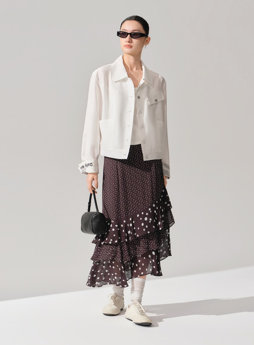 DISNEY｜波點不對稱蛋糕裙