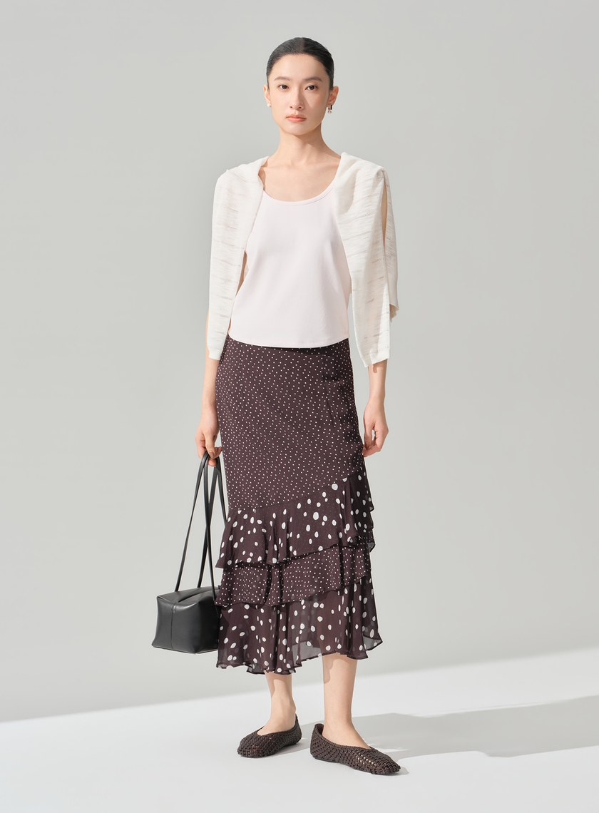 DISNEY｜波點不對稱蛋糕裙