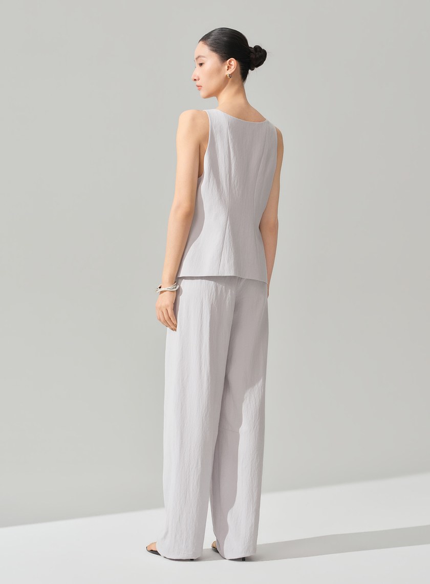 DISNEY｜優雅刺繡彎刀褲