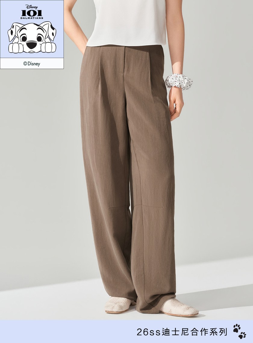 DISNEY｜優雅刺繡彎刀褲