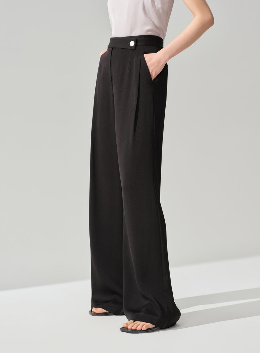 不對稱斜扣西裝褲