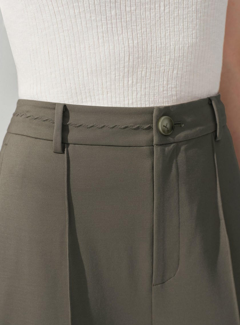 經典不對稱立體剪裁西裝褲