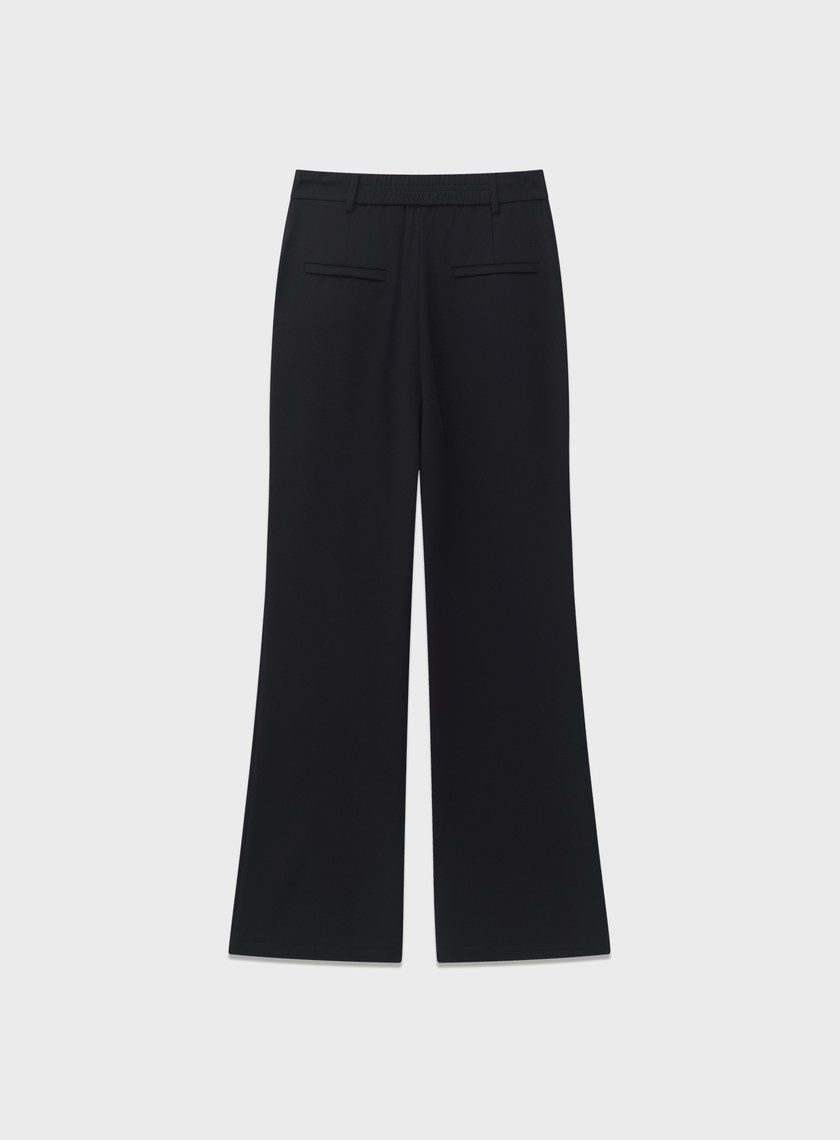 高腰修身微喇叭褲