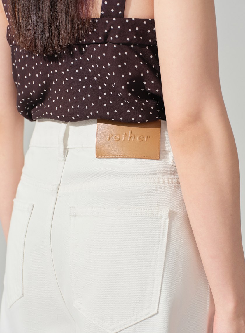 DISNEY｜低腰側割破牛仔寬褲