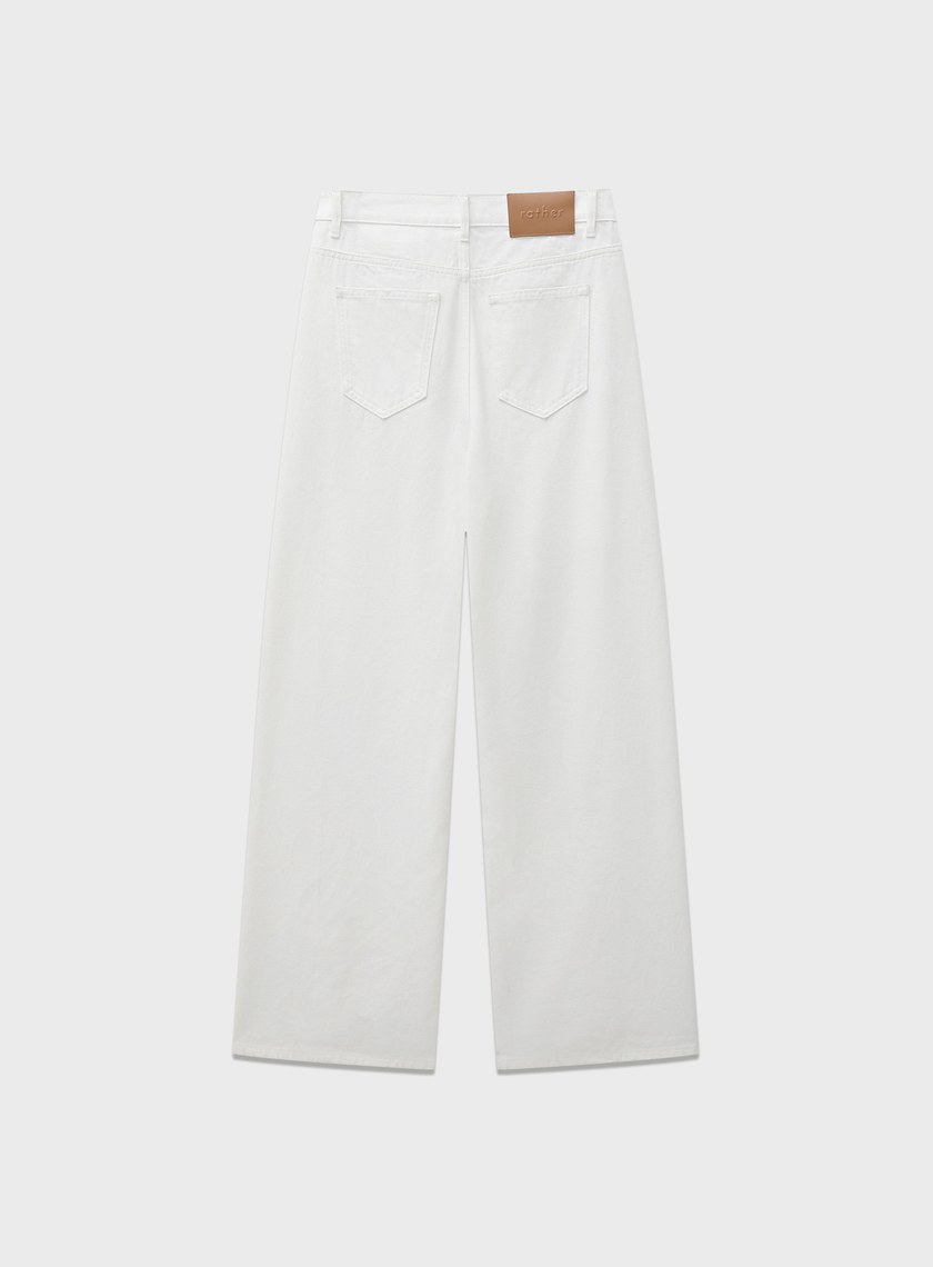 DISNEY｜低腰側割破牛仔寬褲