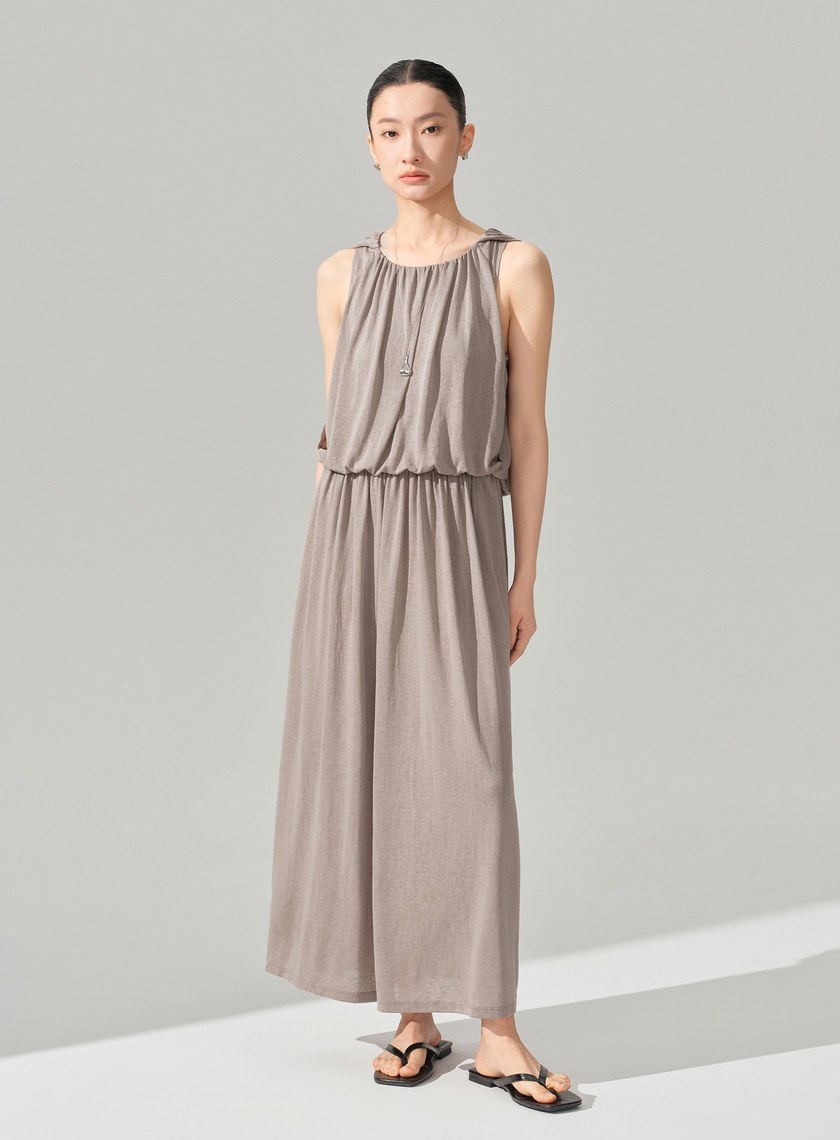 優雅垂墜收腰洋裝