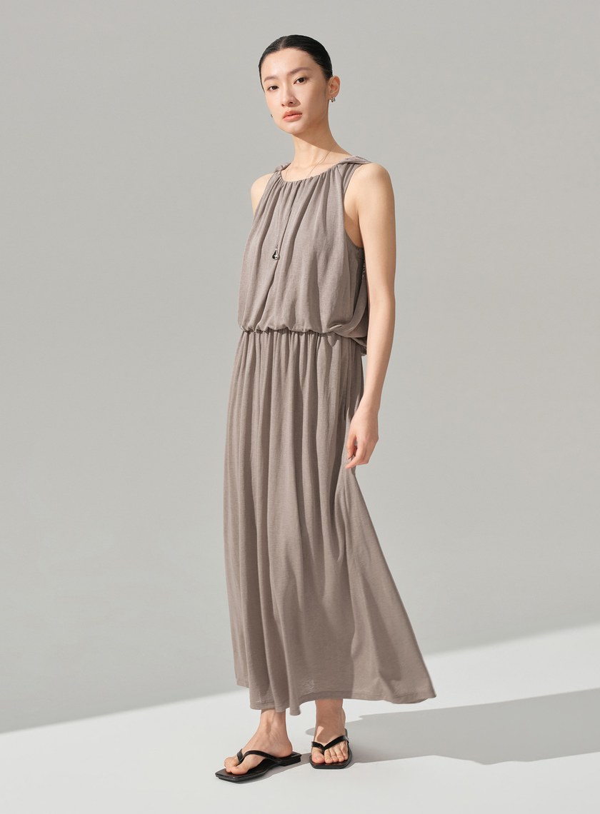 優雅垂墜收腰洋裝