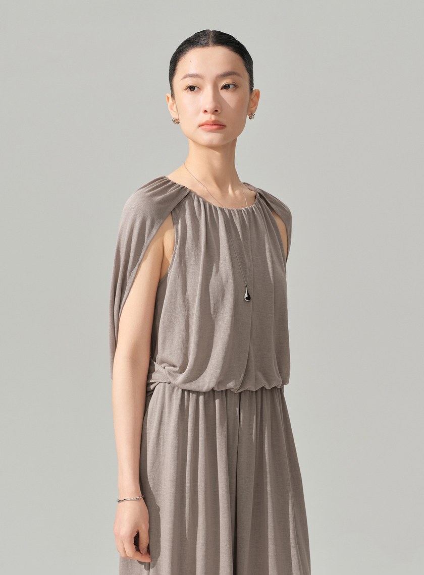 優雅垂墜收腰洋裝