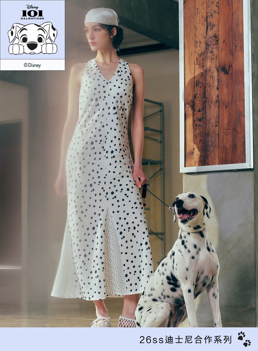 DISNEY｜波點印花BRA洋裝