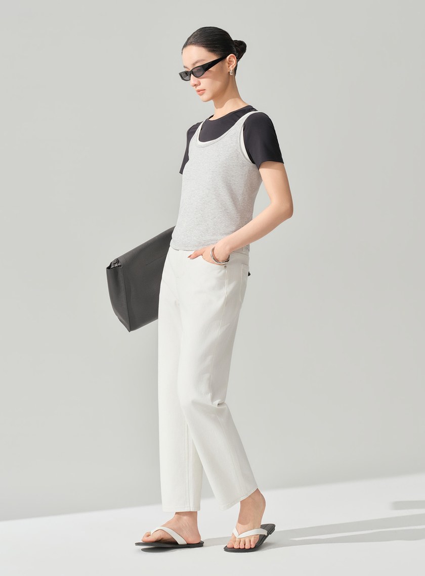 DISNEY｜不對稱肩帶修身背心