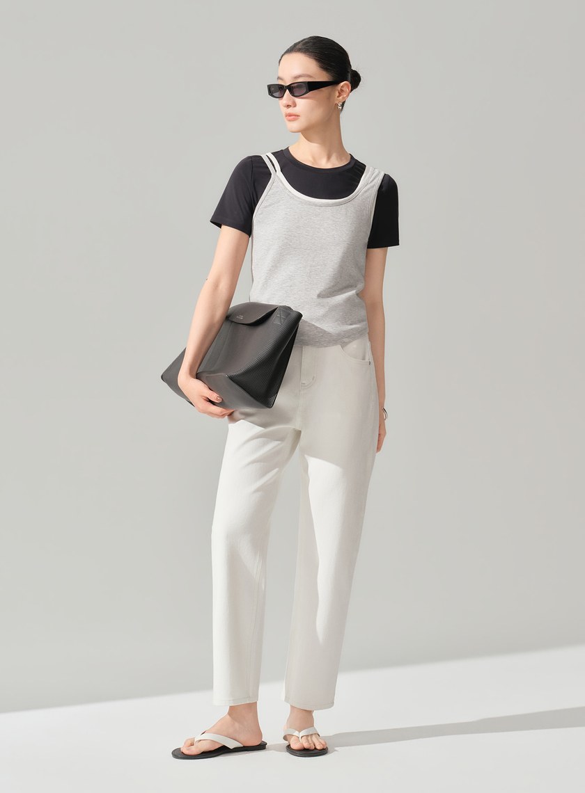 DISNEY｜不對稱肩帶修身背心