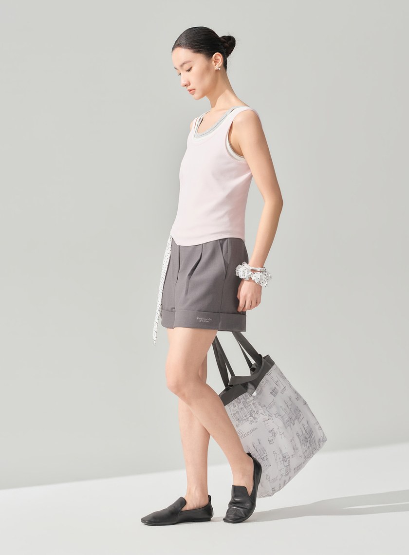 DISNEY｜不對稱肩帶修身背心