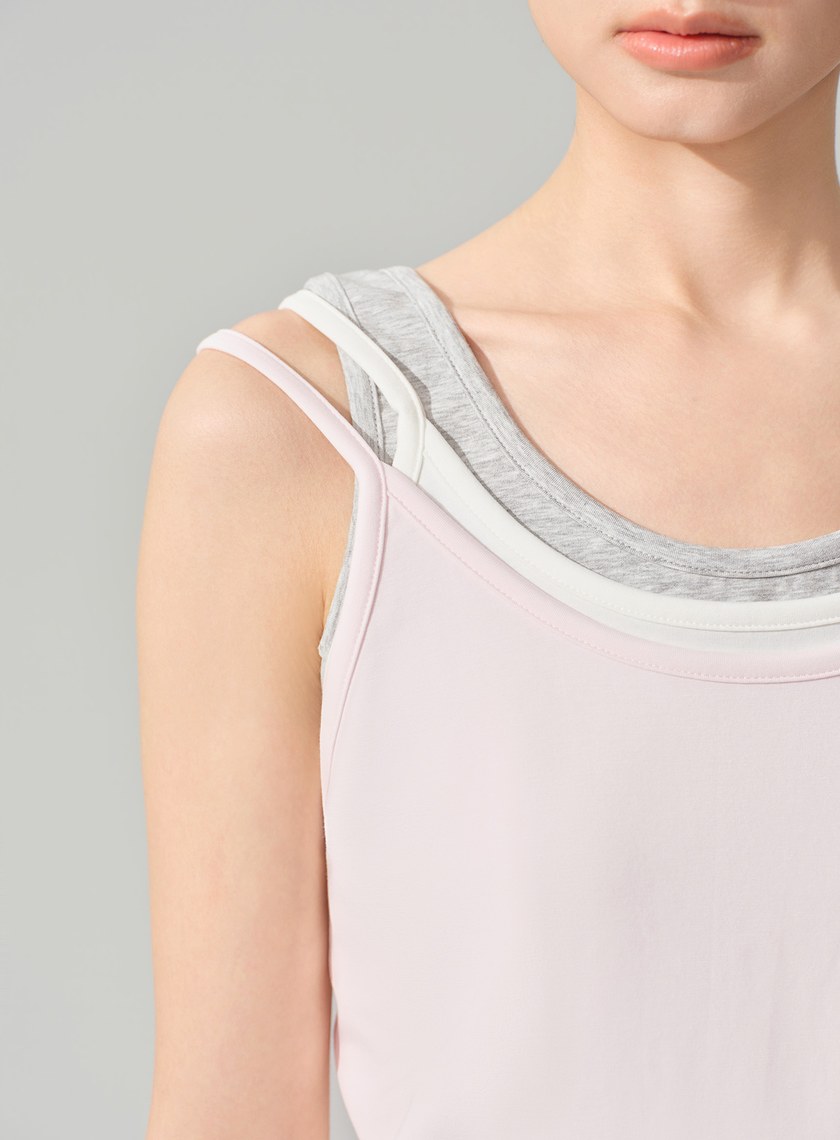 DISNEY｜不對稱肩帶修身背心