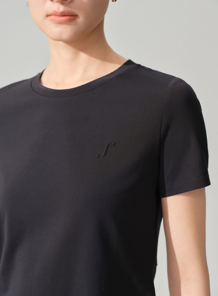 後背扭結涼感短袖上衣