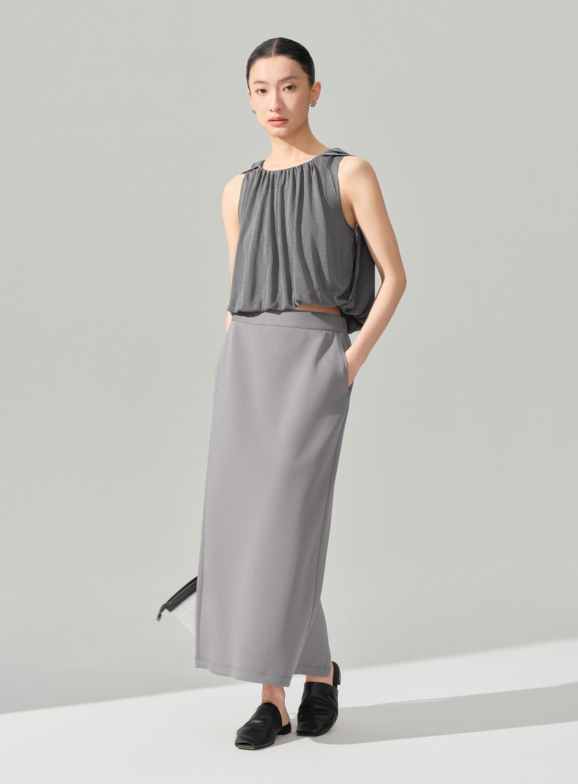 優雅垂墜收腰上衣