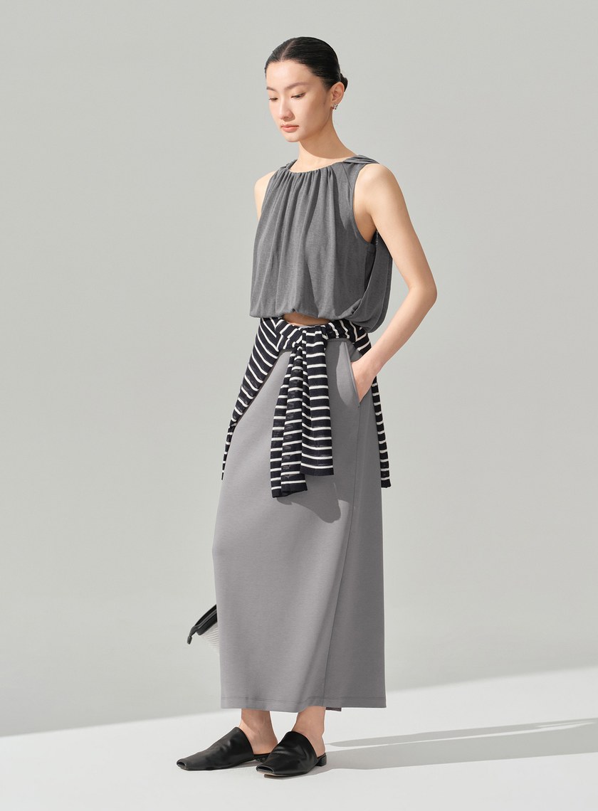 優雅垂墜收腰上衣