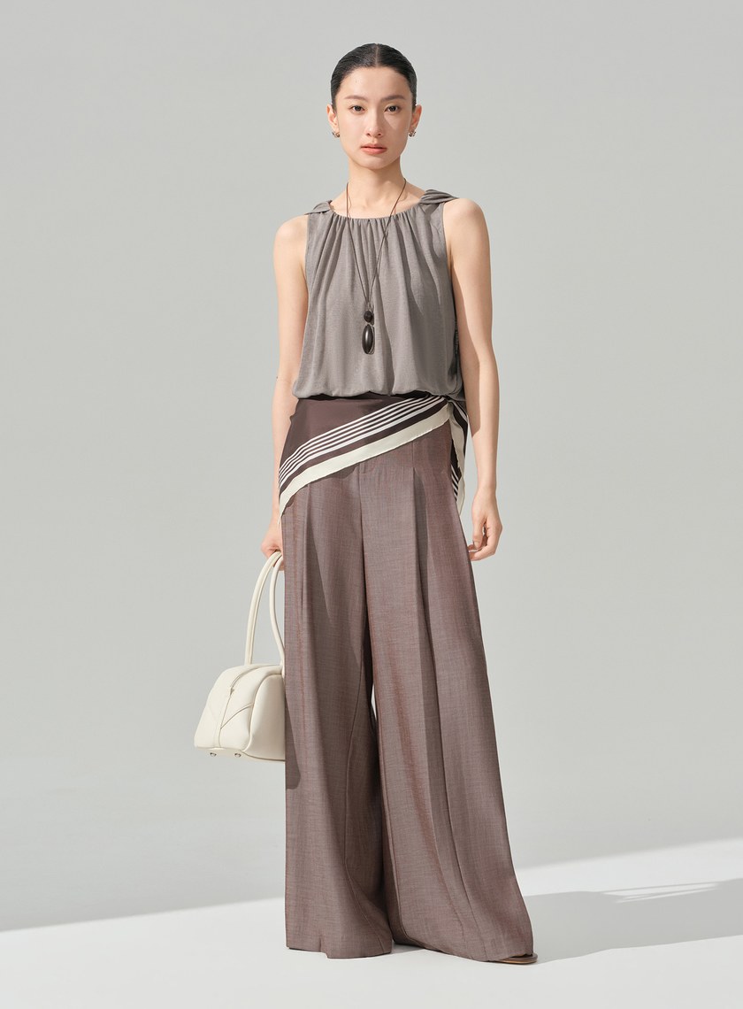 優雅垂墜收腰上衣