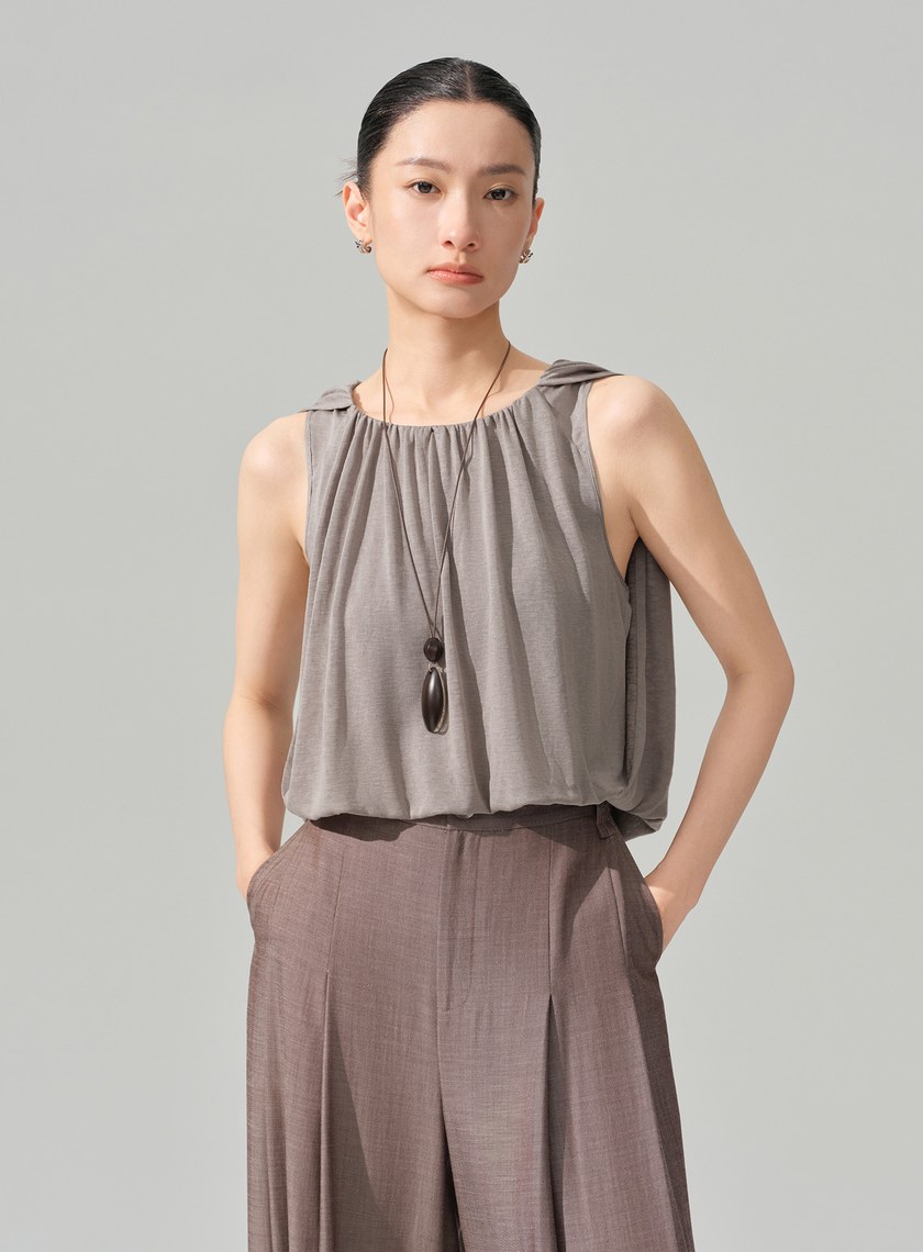 優雅垂墜收腰上衣