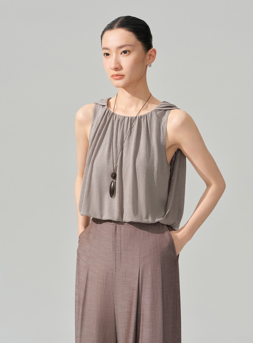 優雅垂墜收腰上衣