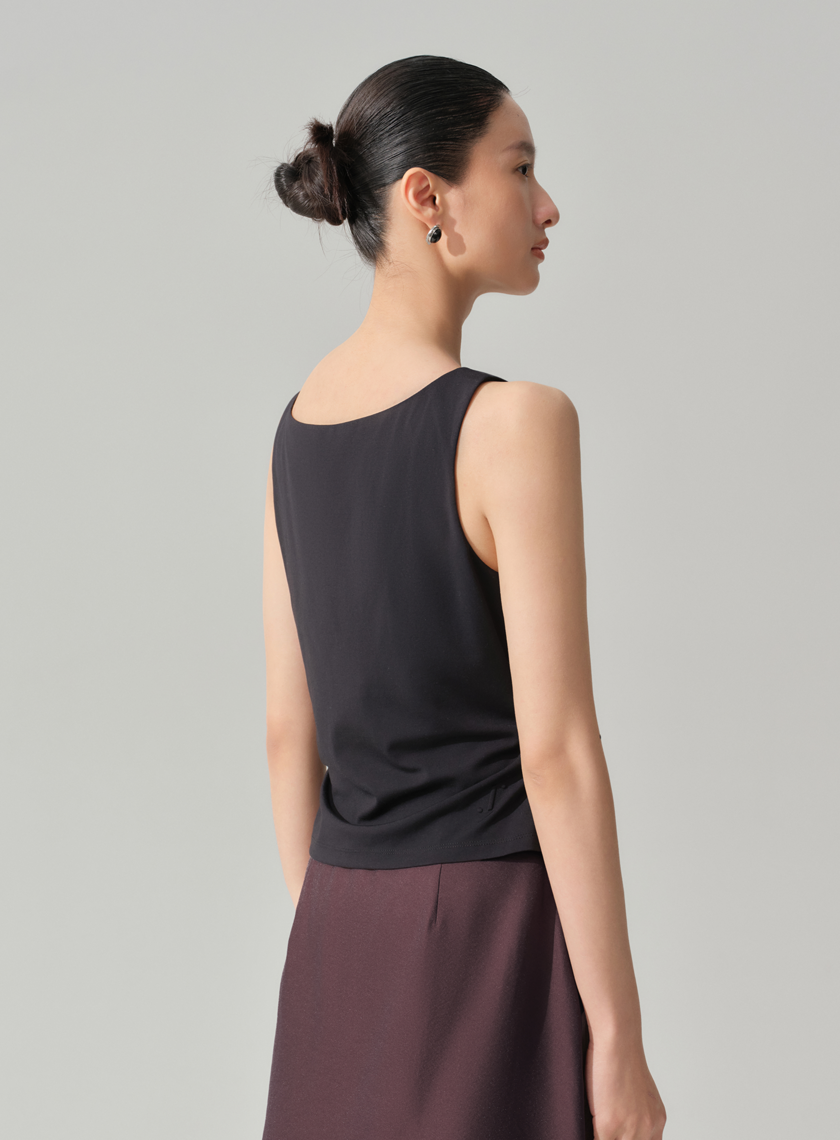 船領收腰涼感短袖上衣