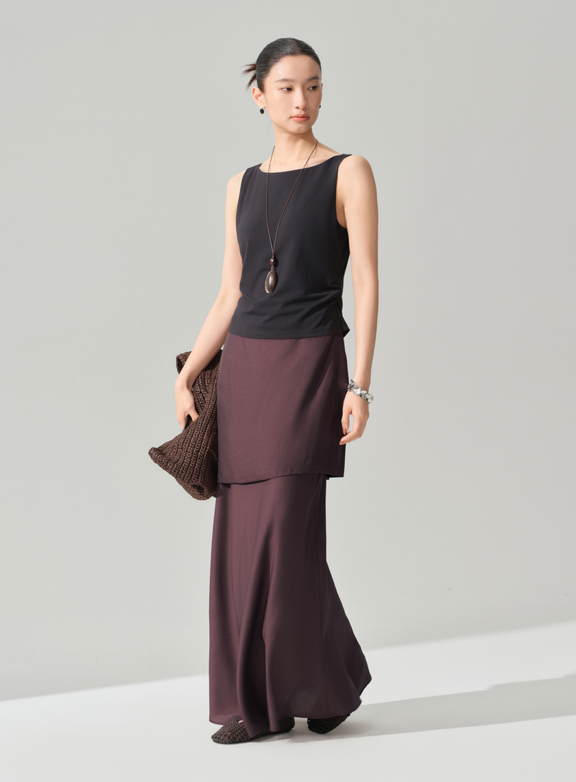 船領收腰涼感短袖上衣