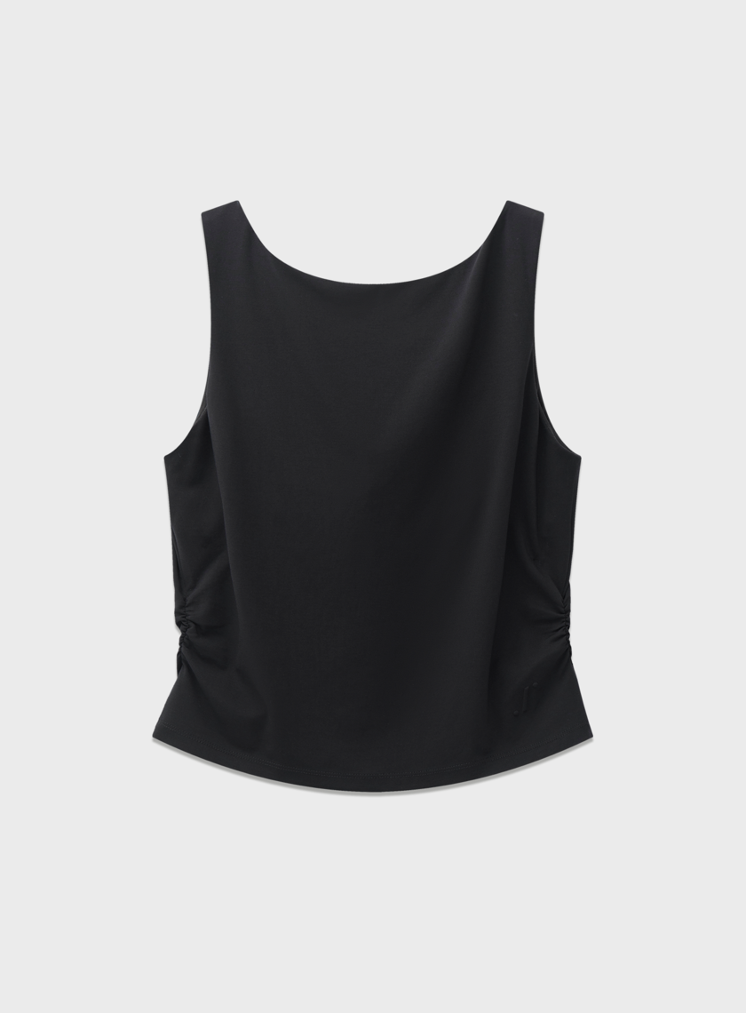 船領收腰涼感短袖上衣