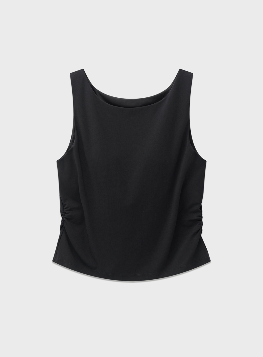 船領收腰涼感短袖上衣