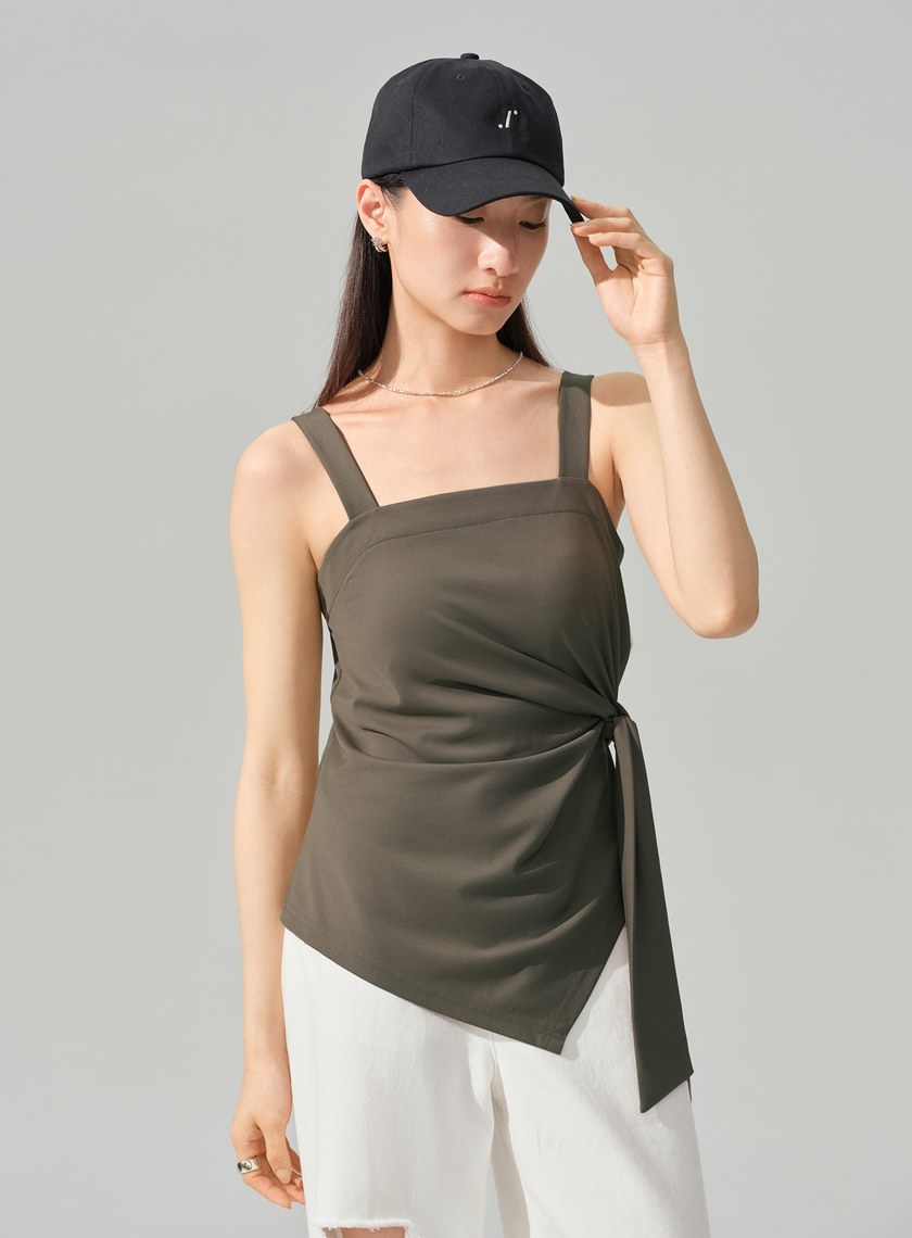 優雅綁帶不對稱Bra背心