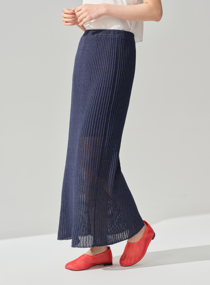 慵懶直身混紡長裙