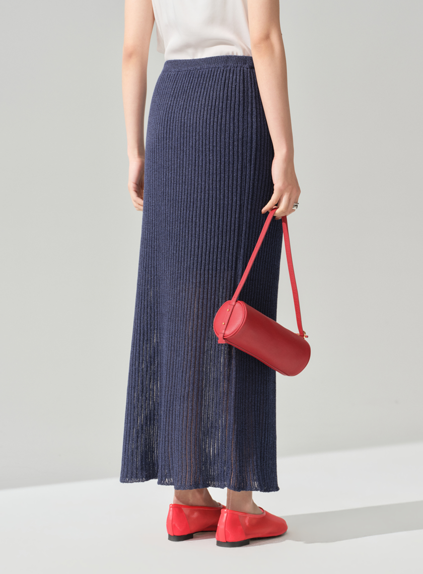 慵懶直身混紡長裙