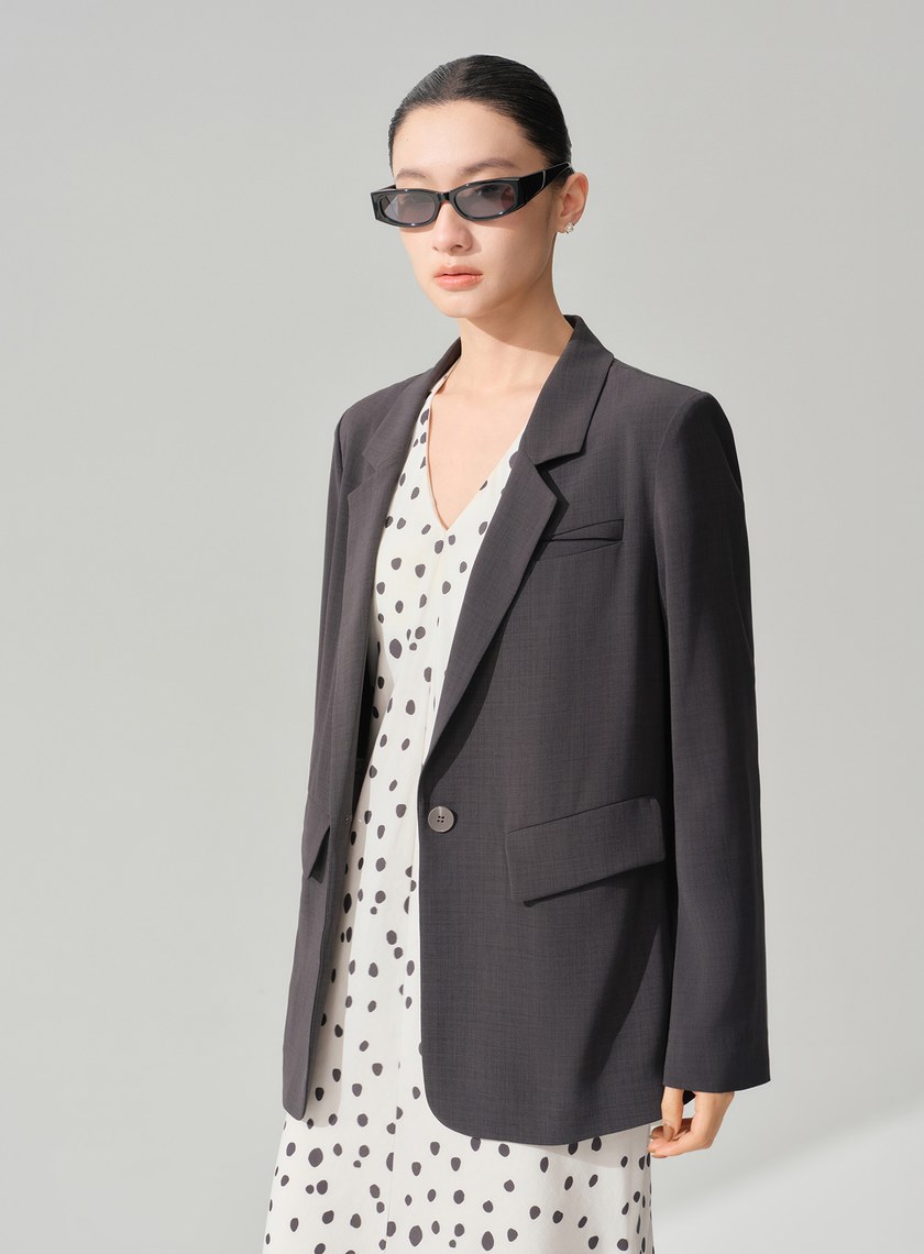 DISNEY｜拼接層次西裝外套