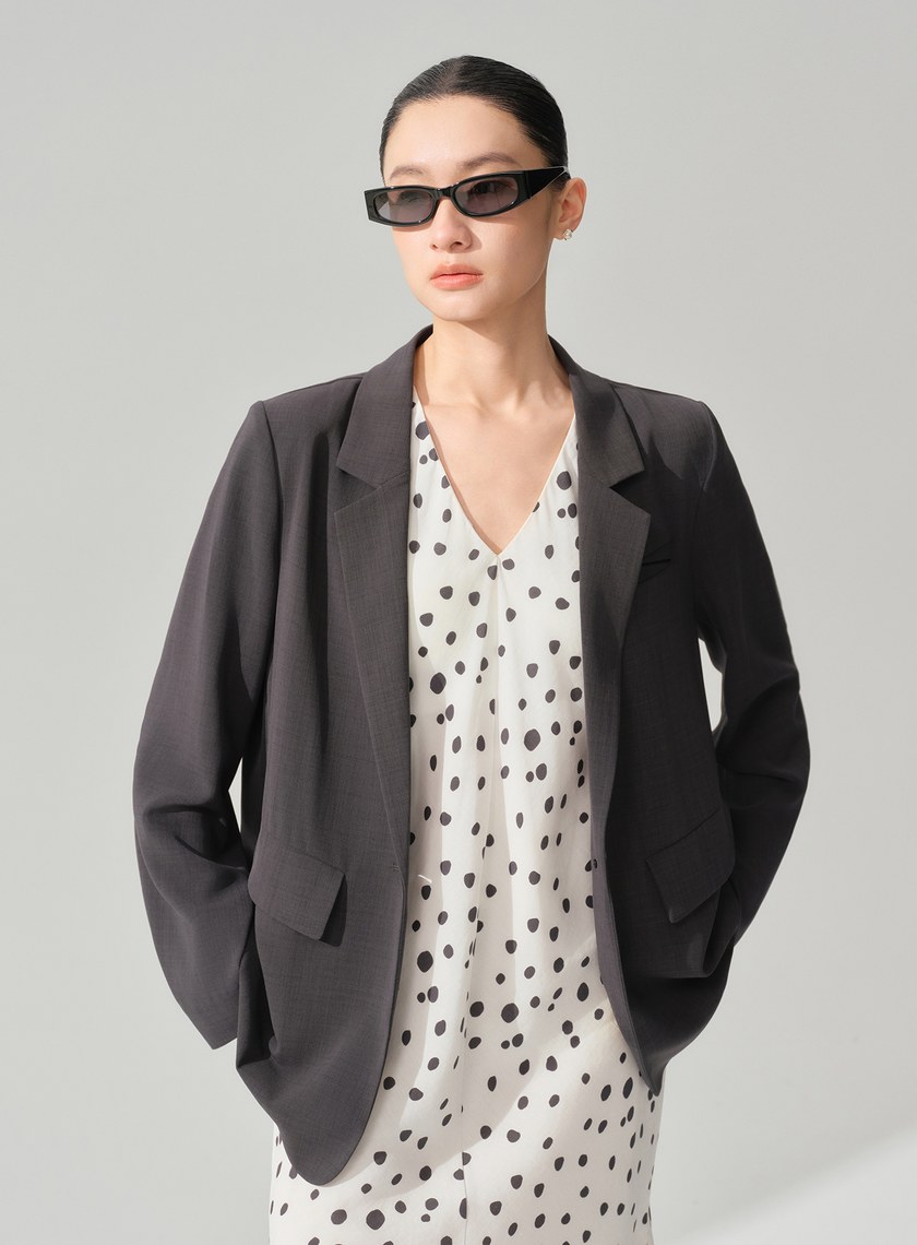 DISNEY｜拼接層次西裝外套