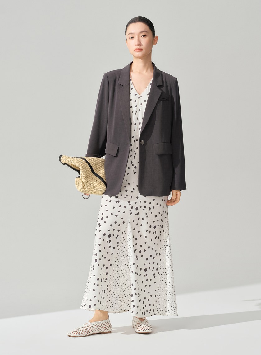 DISNEY｜拼接層次西裝外套