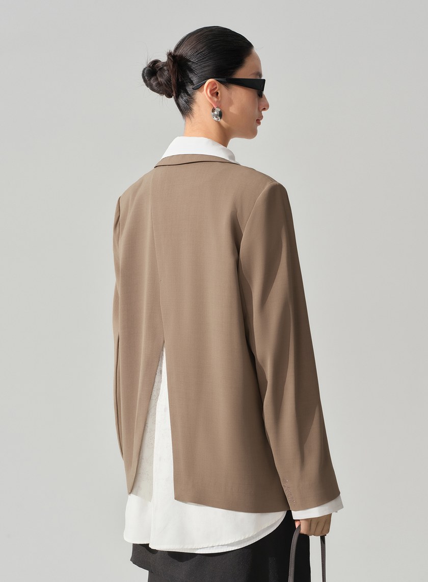 DISNEY｜拼接層次西裝外套