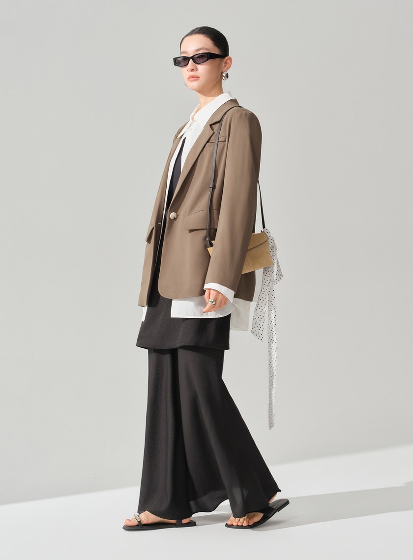 DISNEY｜拼接層次西裝外套