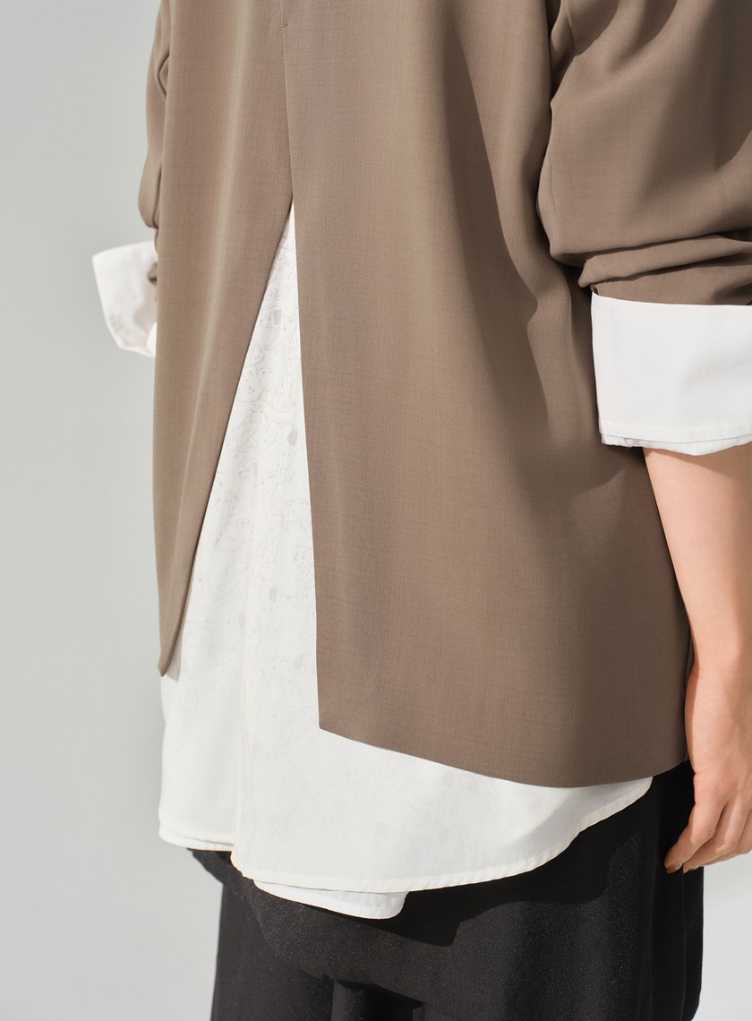 DISNEY｜拼接層次西裝外套