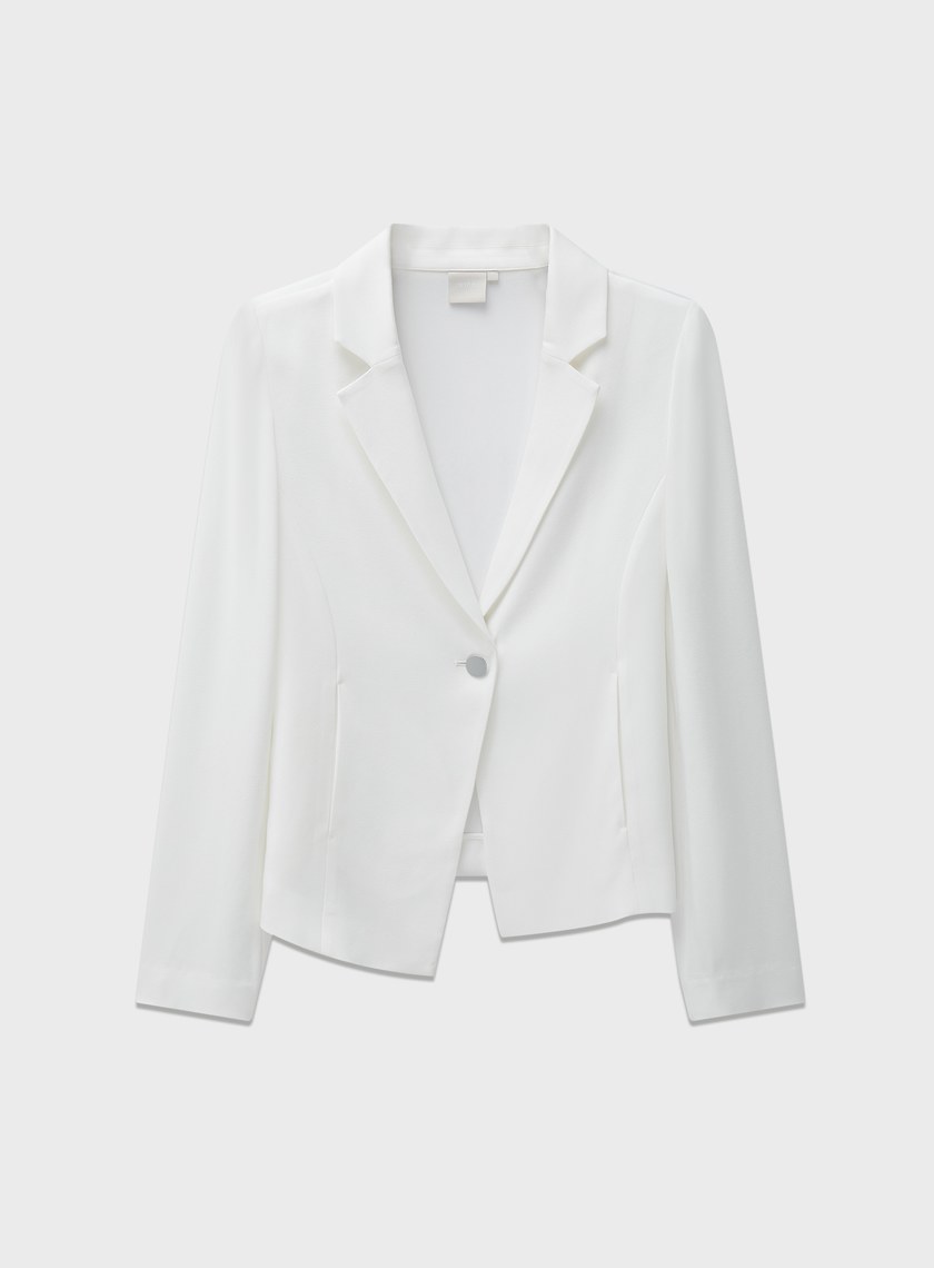 高級感醋酸不對稱西裝外套