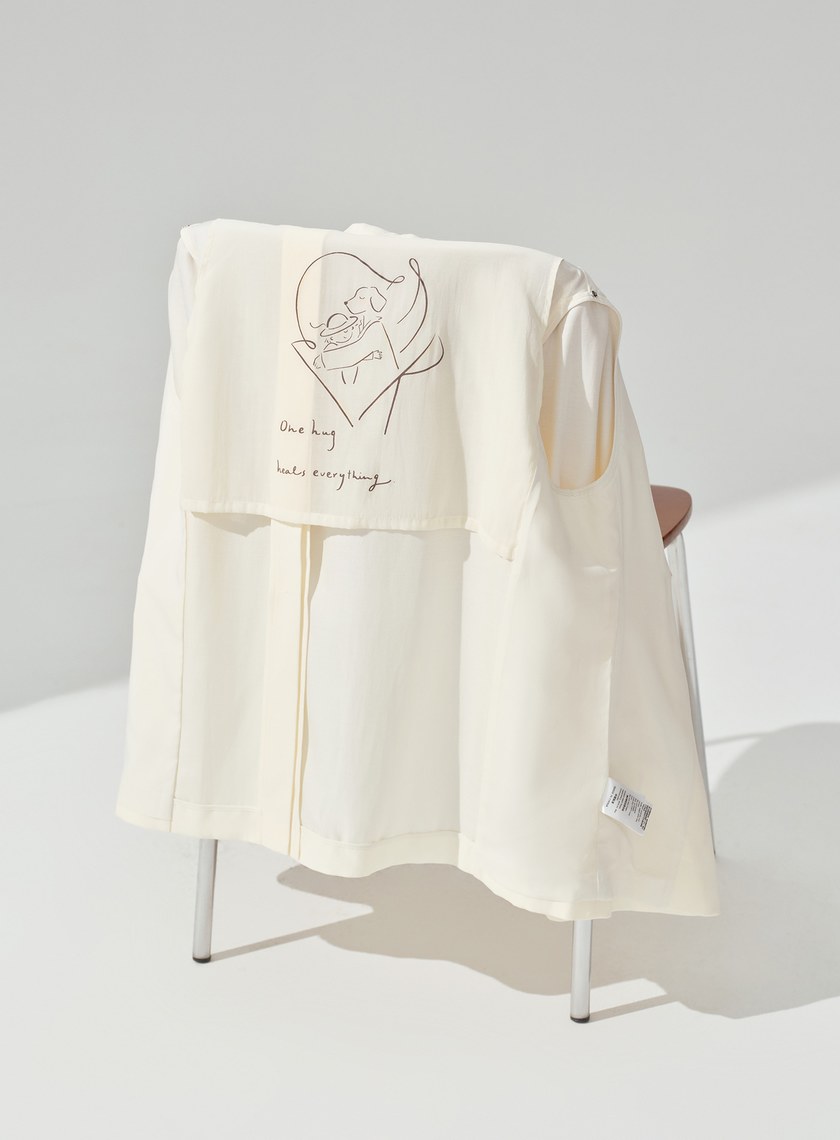 垂墜感不對稱西裝外套