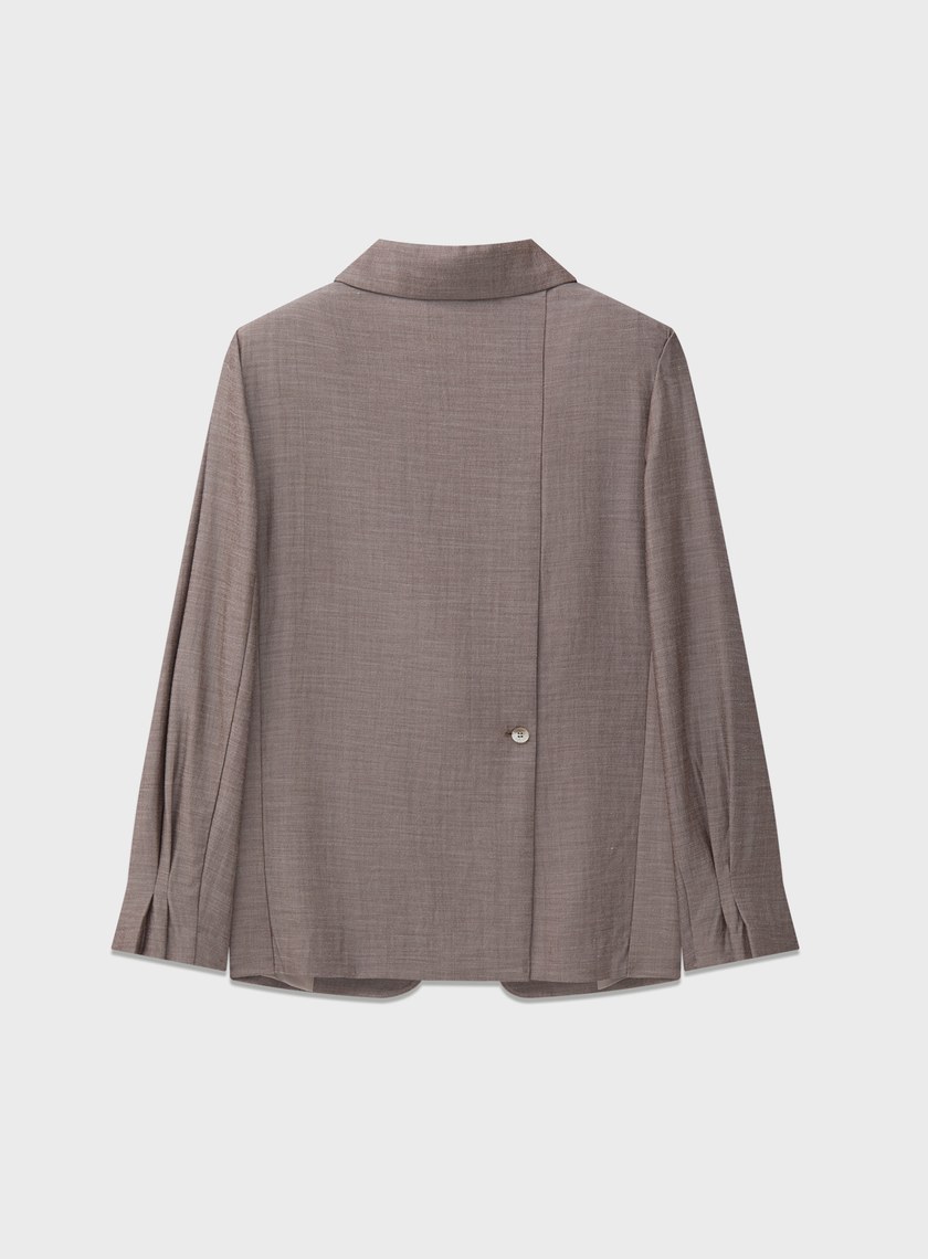 垂墜感不對稱西裝外套