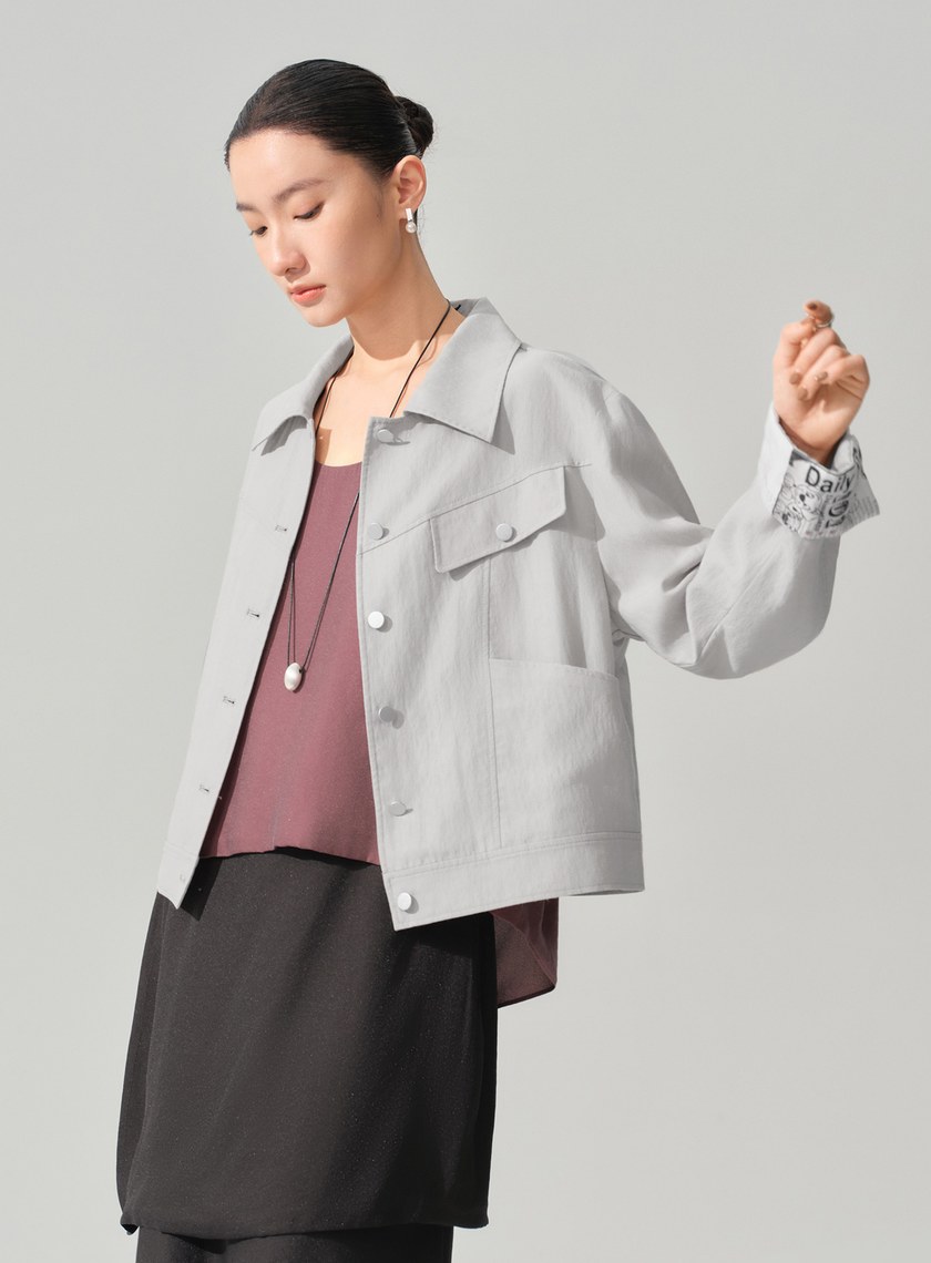 DISNEY｜報紙印花工裝外套